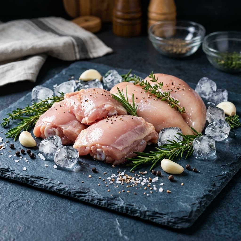 Premium Fresh Chilled Chicken on Slate